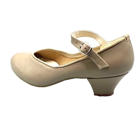 So Danca Character Theatre Leather Dance Shoes CH02 Performance 4 4.5 Beige New - Picture 5 of 6